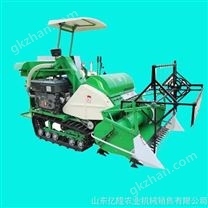 履帶式自動(dòng)裝袋水稻收割機(jī) 山區(qū)丘陵裝袋收割機(jī) 大豆脫粒機(jī)